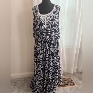 🌿 Jessica London Beaded Maxi Dress – Size 24W